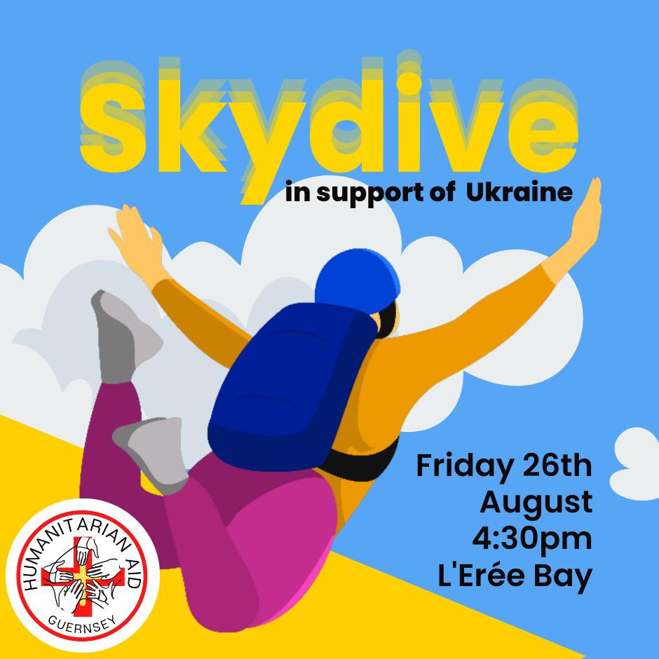 Charity Sky Dive over L'eree - Taking a leap of faith for Ukraine.